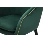 Fotel PARIS Zielony/Złoty 62 58 78 cm